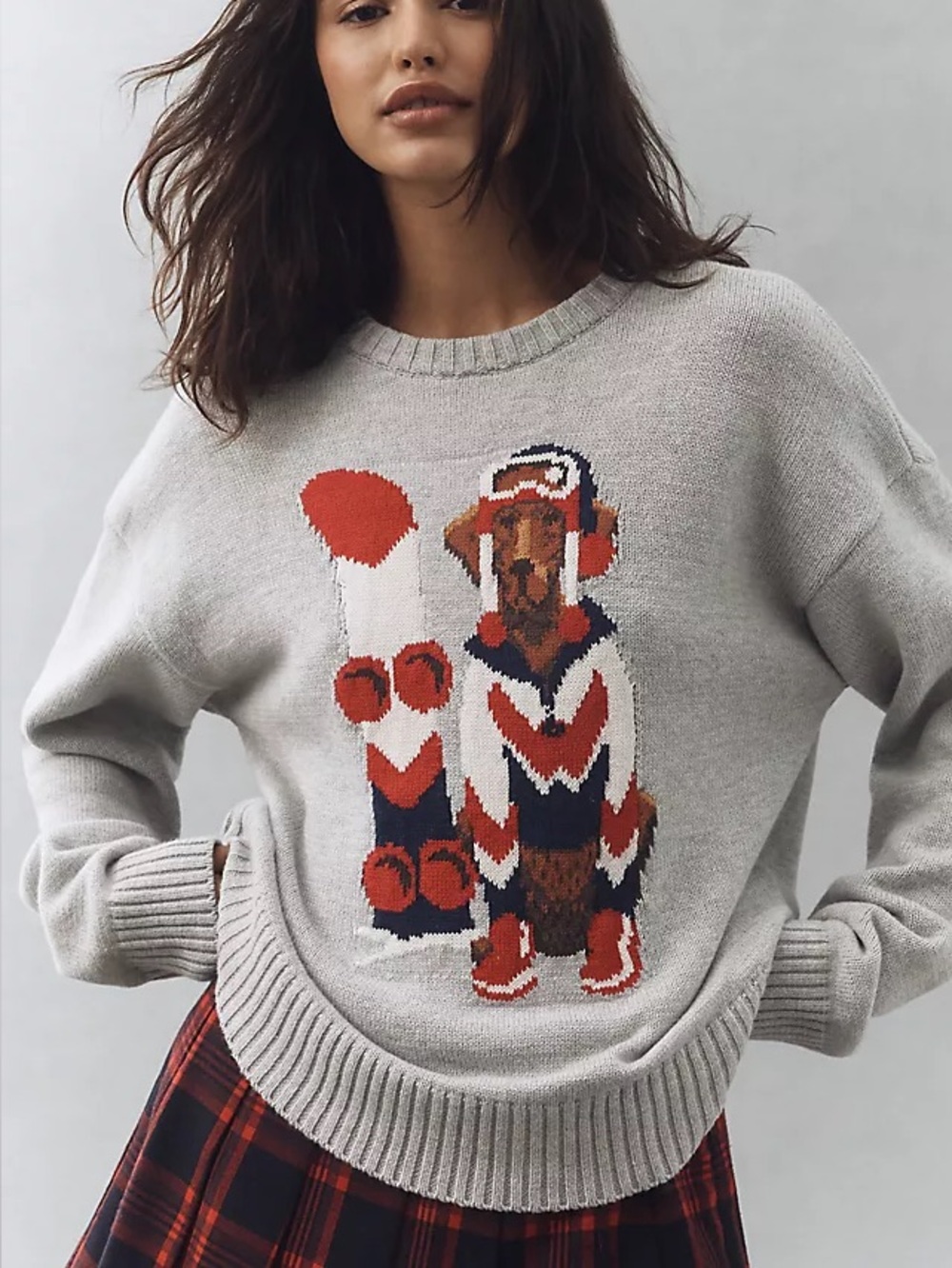 Anthropologie Porridge Jolene Pullover Sweater in Gray